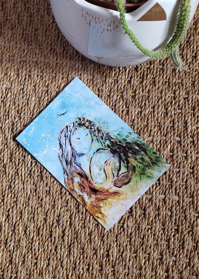 Carte postale du tableau &quot;En sécurité&quot;