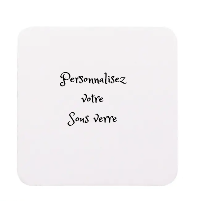 Sous-verre set de 4 pièces personnalisable