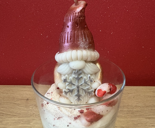 Bougie gnome de Noël taille L