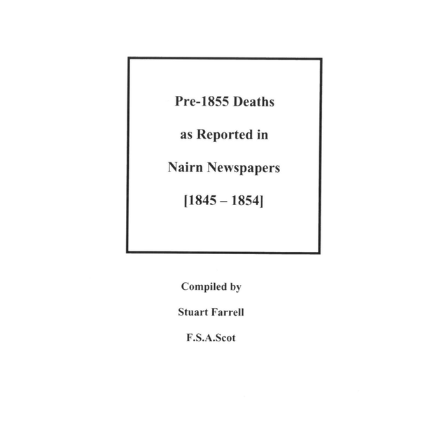 Nairn Newspapers pre-1855 deaths