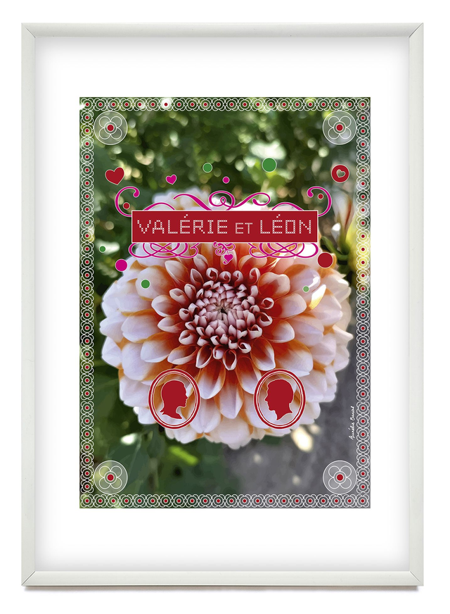 TABLEAU FLORE 21 X 29,7 cm (CA-001-P) personnalisable