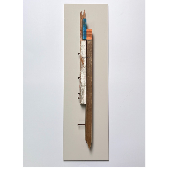 Blue Block - 3D abstract wall sculpture