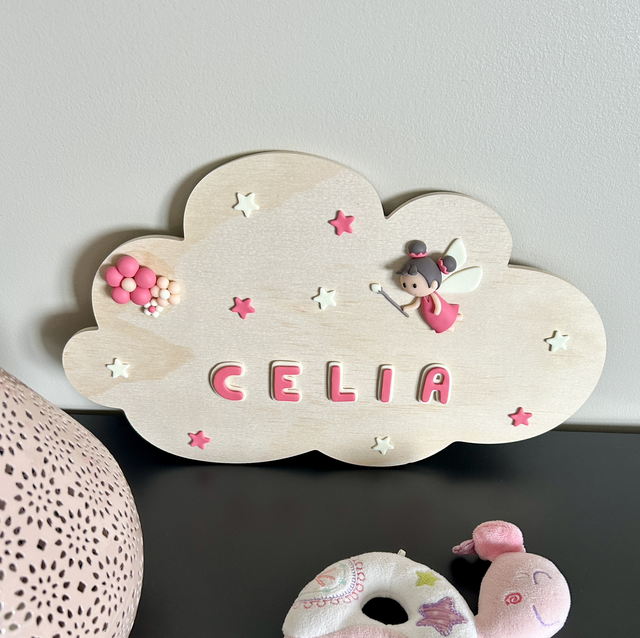 Décoration murale fée personnalisable