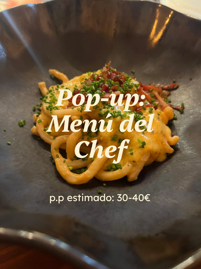 02.- Pop-up: Menú del Chef - 22 de Noviembre (Depósito)