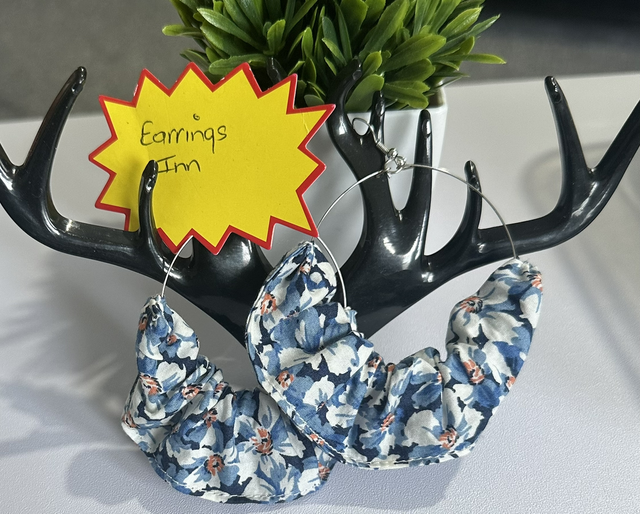 Fabric Hoop Earrings- Mixed - FHM01