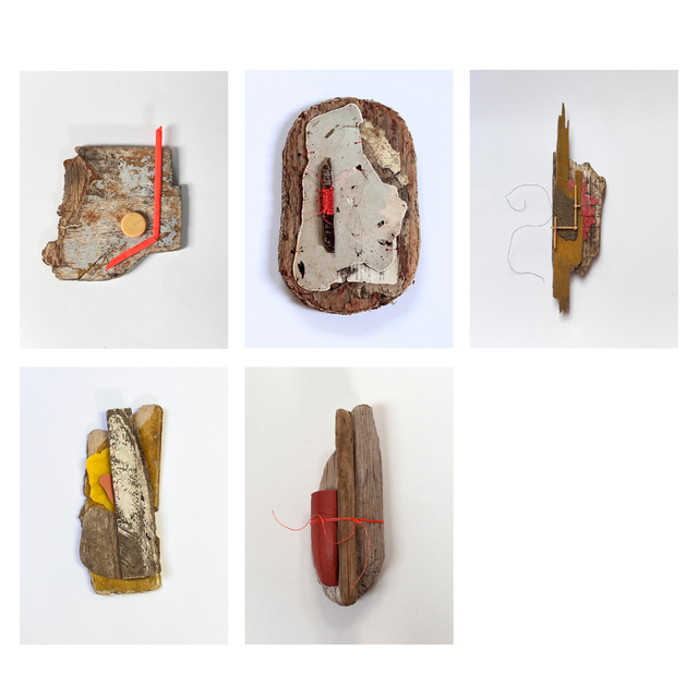 Lost terrain - 5 Abstract art greeting cards