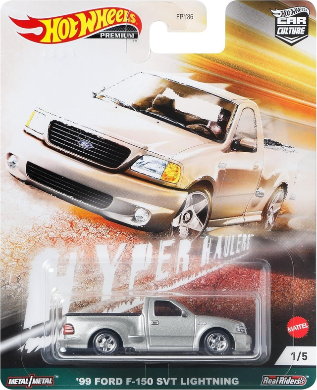 Hot Wheels Premium Circuit Legends - '99 Ford F-150 SVT Lightning in Silbermetallic