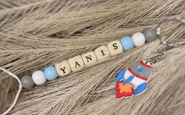 Porte-clé &quot;thème espace&quot;