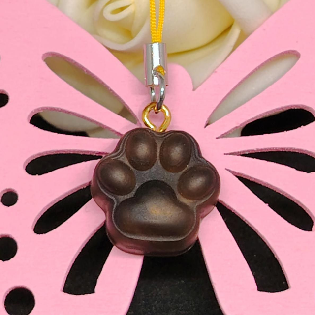 Bijoux de téléphone patte de chat golden black