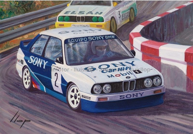 Artimotor Giclée 48x33 (numerada) - 1992 Pep Bassas BMW M3 - Alcañiz CET