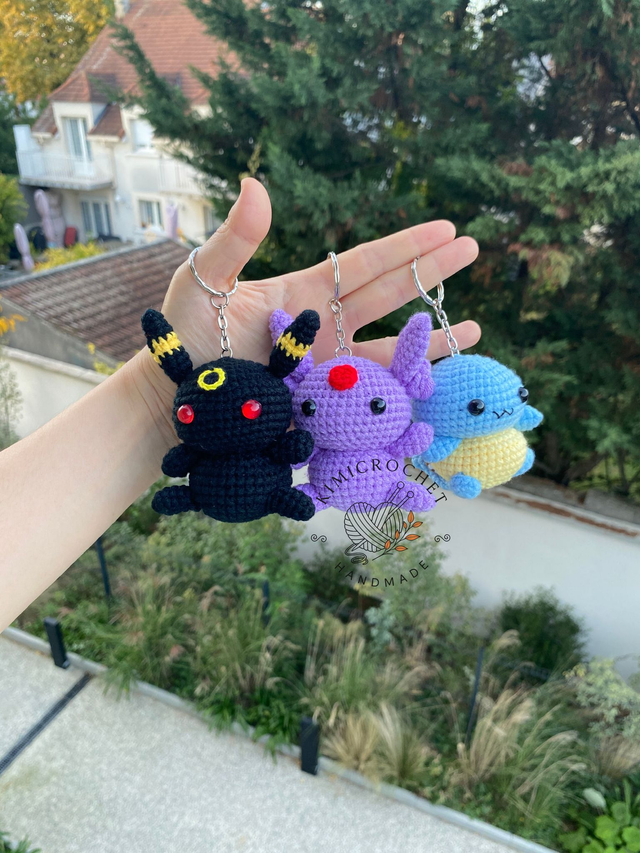 Umbreon, Espeon &amp; Squirle Keychain