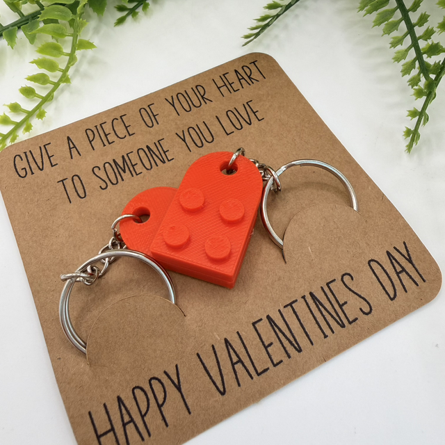 Lego Hearts Couple Keyrings