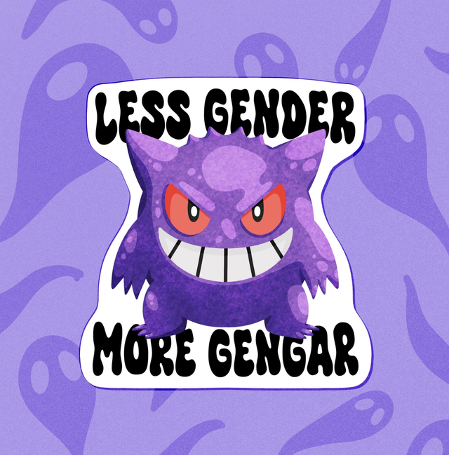 Sticker Less Gender More Gengar