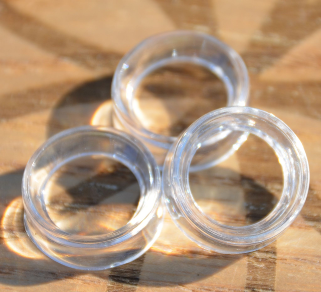 Support transparent pour sphères de pierres précieuses (vendu par 5)