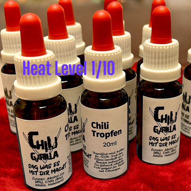 Chili Tropfen "Sag was es mit dir macht" 20ml. 99,75€/100ml