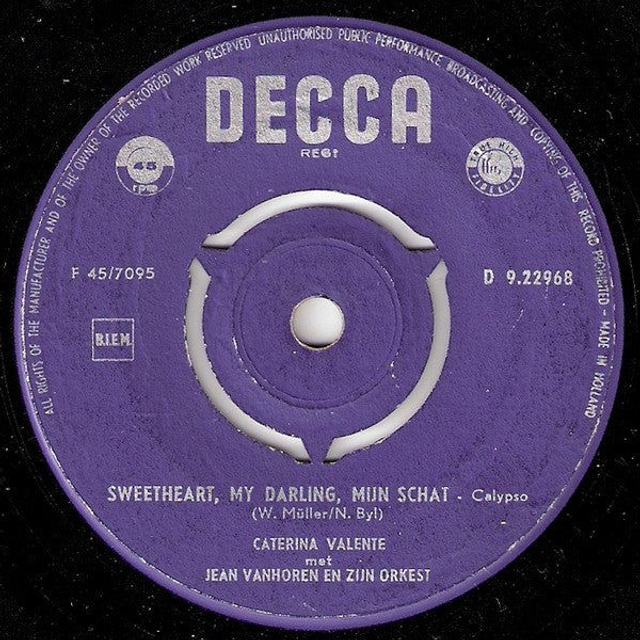 Caterina Valente - Sweetheart My Darling. Mijn Schat