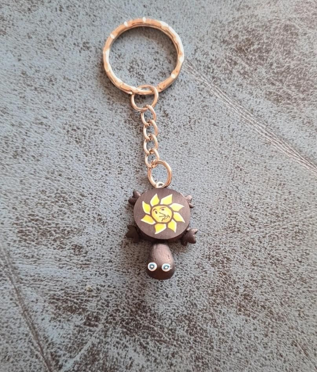 Keyring Bag Charm tortoise turtle Silver 