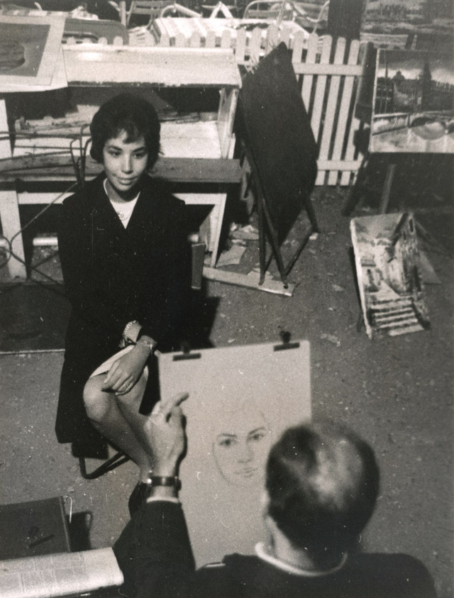 Peintre de rue à Montmartre, Paris, c.1960