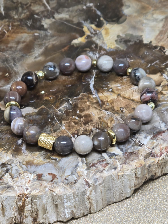 Bracelet Bois fossilisé 0,8 cm 