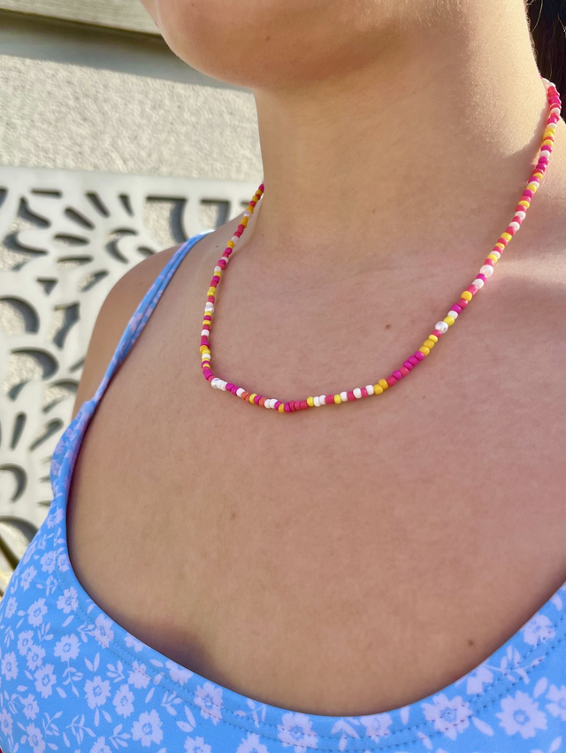 Sunset Seed bead Necklace