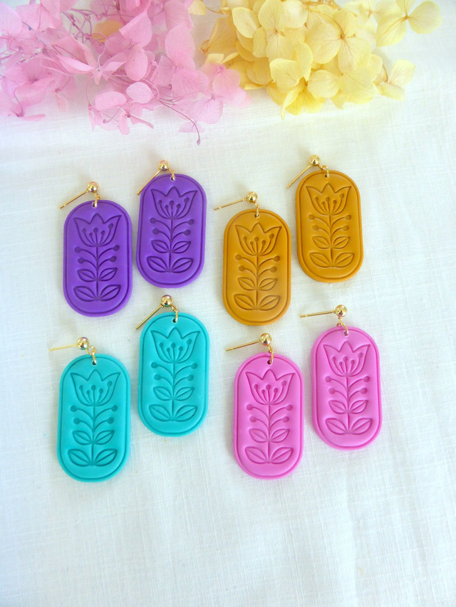 Boucles d'oreilles ovales - Matin d'Opale