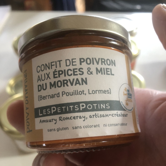 Tartinables confit de poivron aux épices et miel, 105g, Amaury Ronceray
