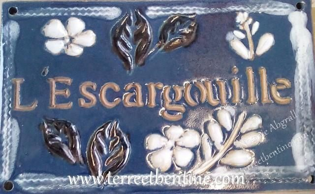 PLAQUE de maison en grès - " Typo NATURE"  sur commande 