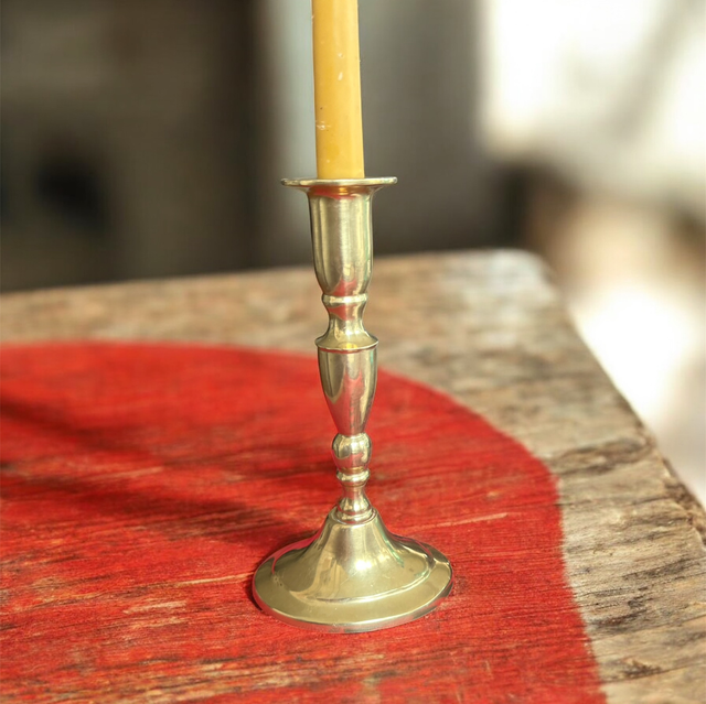 Vintage Brass Candlestick – Classic Mid-Century Candle Holder For Home Decor