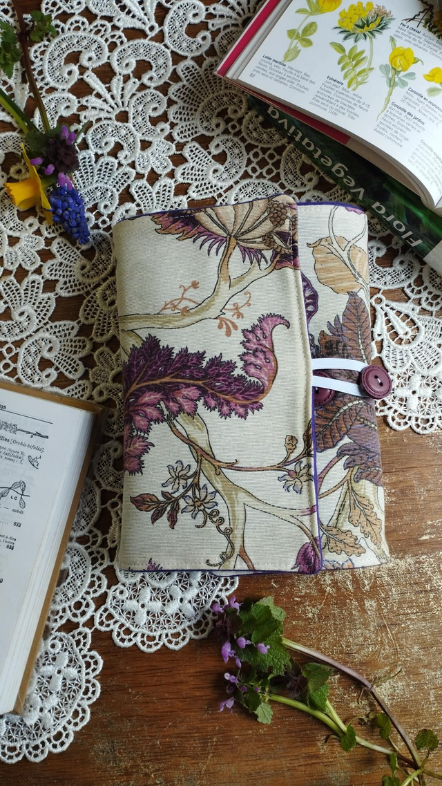 Protège livre fleurs bohème 