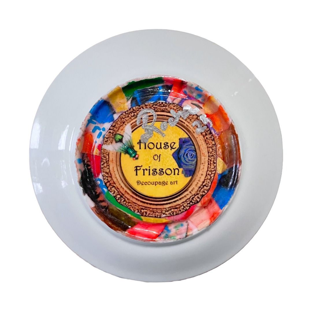 "If You Failed, Try Again, But This Time, In Heels" Orange Upcycled Trinket Dish