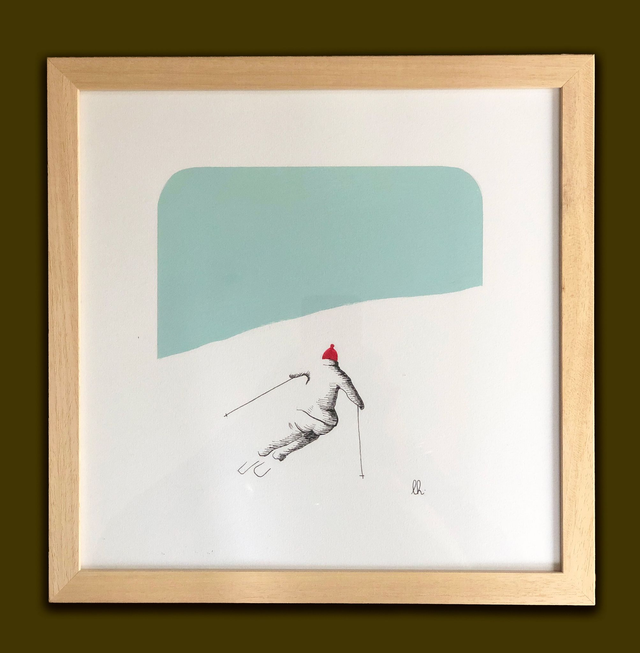 dessin encadré "bonnet rouge"