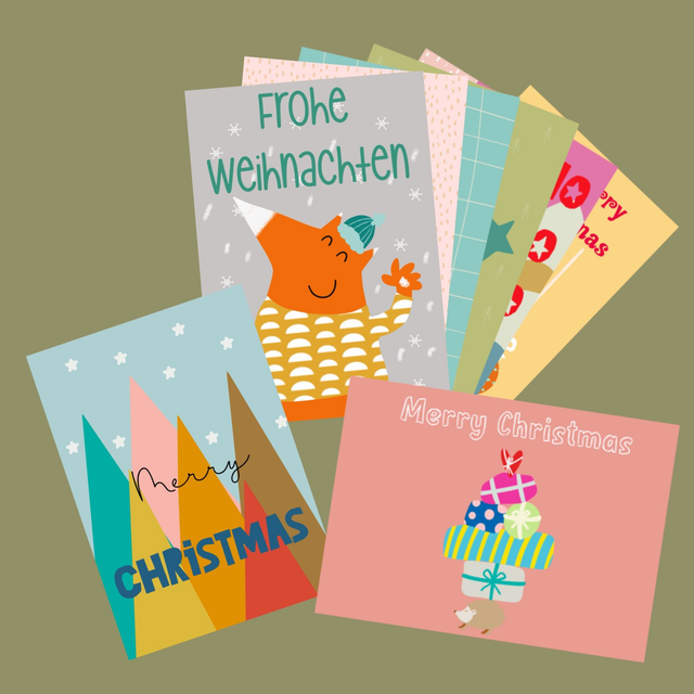 Weihnachtskarten Set 8 Stk