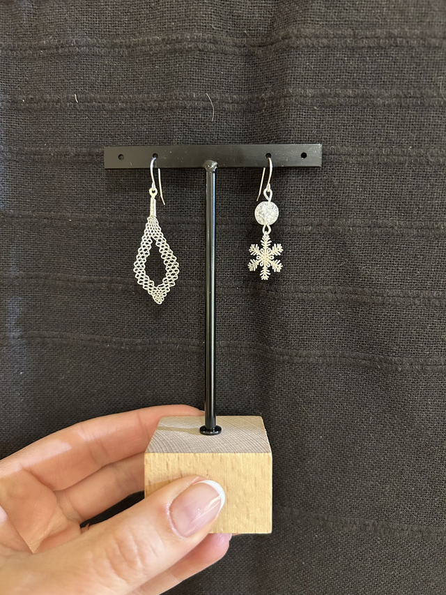 Boucles d'oreilles gouttes asymétriques