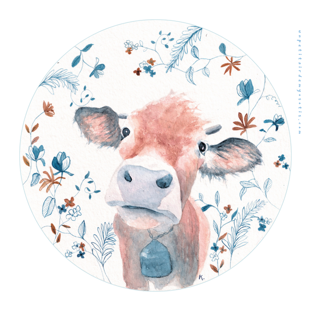 Carte postale Vache