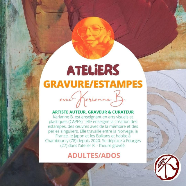 Atelier ADULTE/ADO EXCLUSIVE DECOUVERTE JOURNEE gravure d'estampe