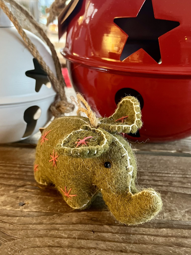 Felt Elephant Hanging Decoration