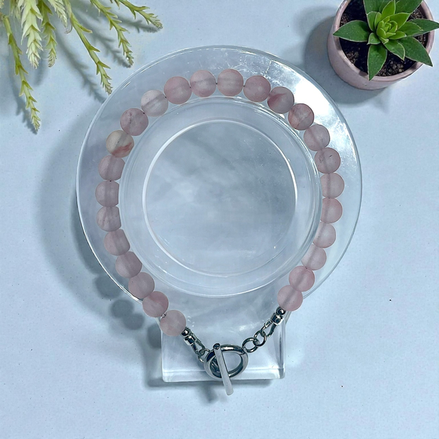Watermelon quartz bracelet 