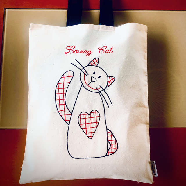 Saco gato bordado new 