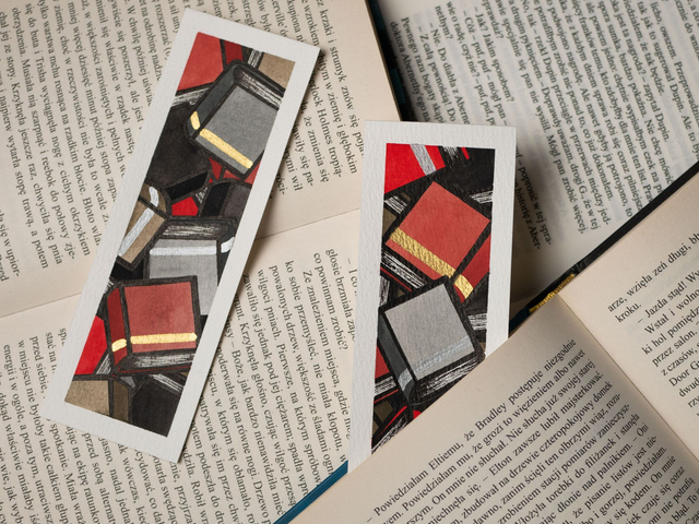 KSIĄŻKI zakładka do książki, ręcznie malowana akwarela 