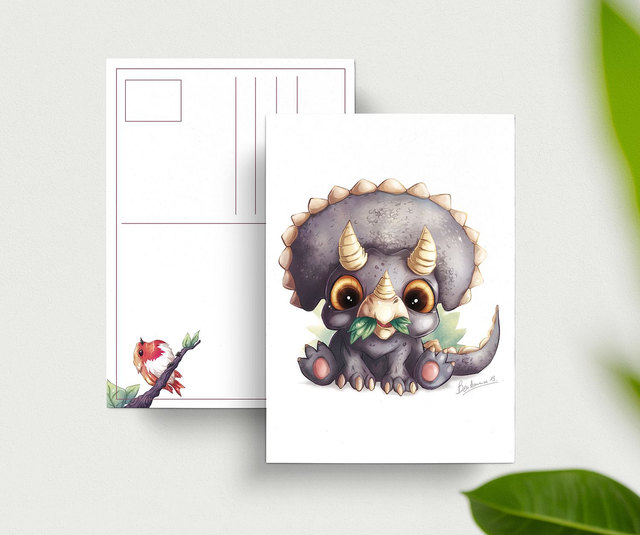 Carte postale Tricératops