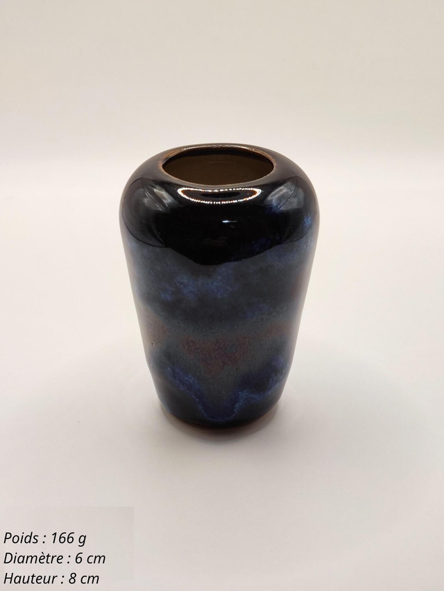 Petit vase &quot;Barbapapa&quot; bleu de titane