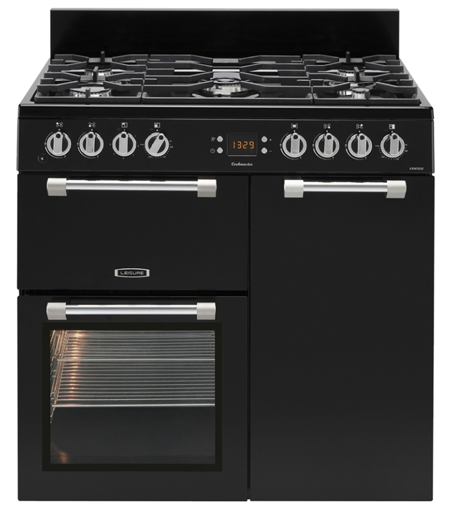 Leisure CK90F232K Cookmaster 90cm Dual Fuel Range Cooker, Black, A Rated