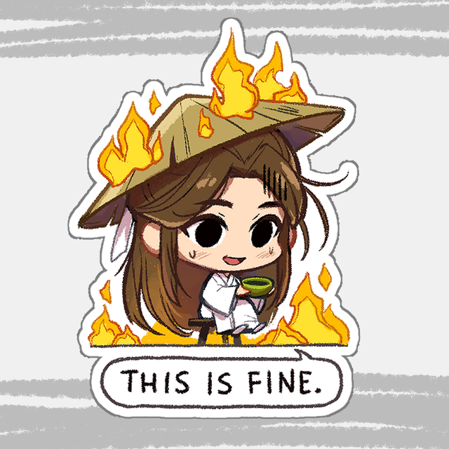 Naklejka This is Fine - XieLian
