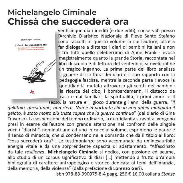 Michelangelo Ciminale, "Chissà che succederà ora", qudulibri 