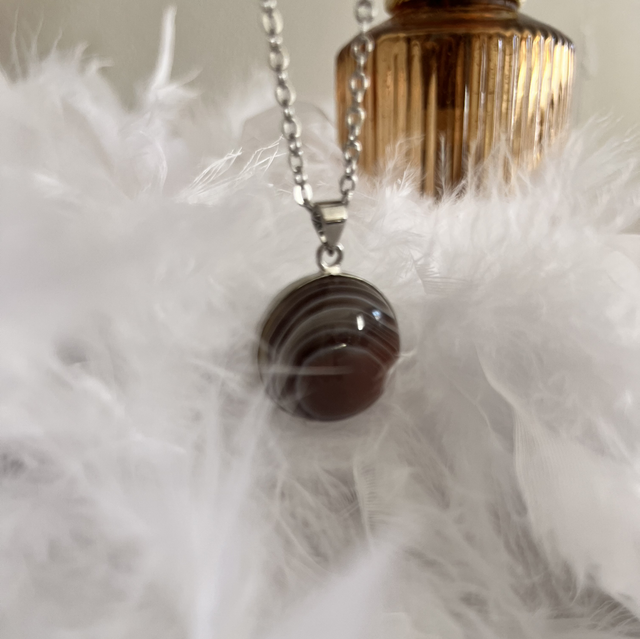 Pendentif agate du Botswana