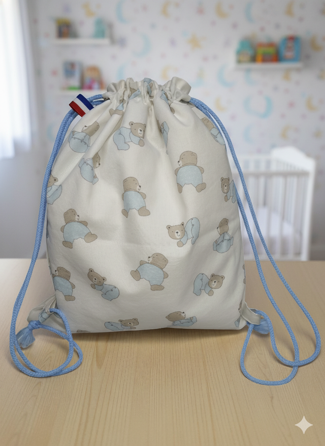 Mon sac polochon - bleu