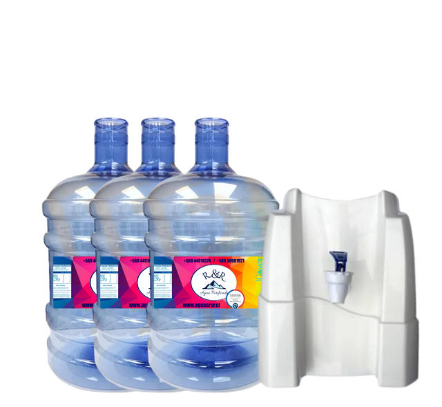 Dispensador Básico + 3 Bidones (Envases Incluidos)