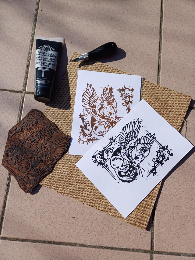 Chinchilla - Impression linogravure