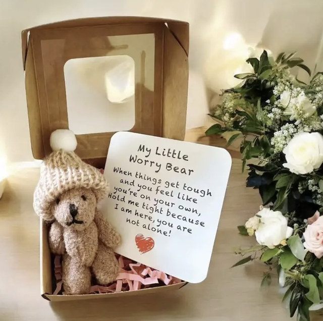 Worry Bear in a Box (Light Brown)