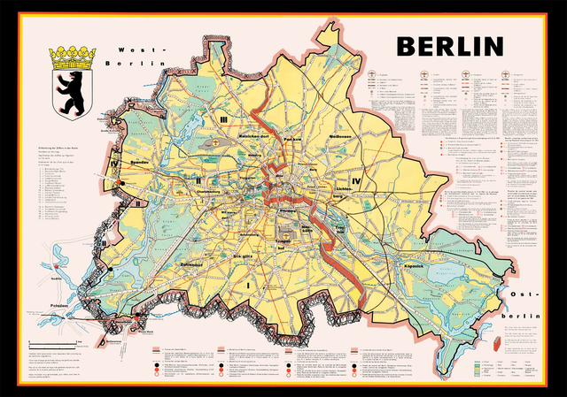 1961 Berlin Cold War Map A1